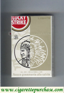 Lucky Strike Lights cigarettes hard box